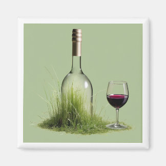 Aimant Vin Bouteille Grass
