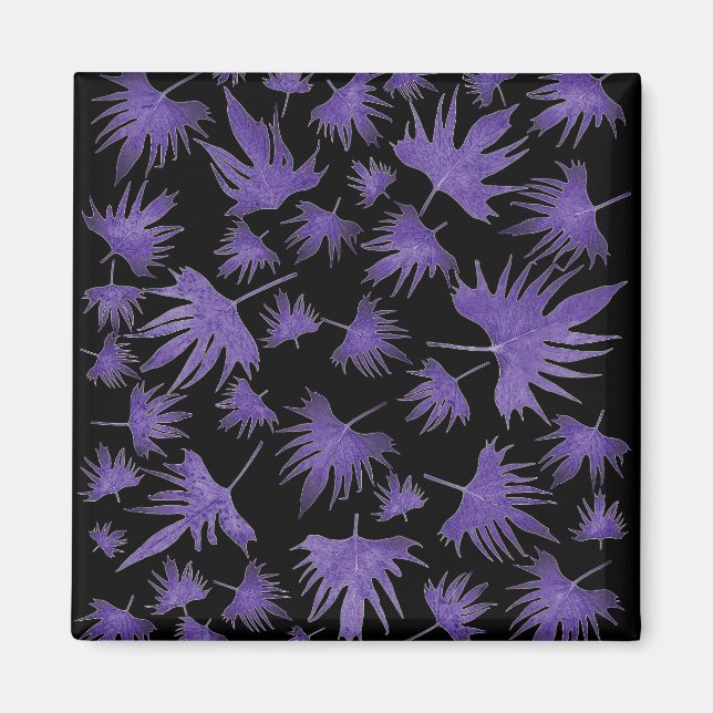 Aimant Vin canari violet Feuilles (Devant)