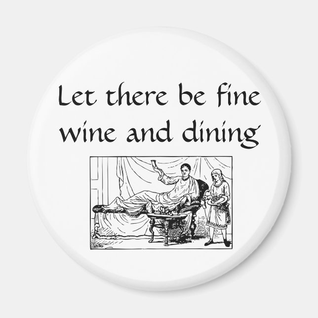 Aimant Vin raffiné et restauration (Devant)