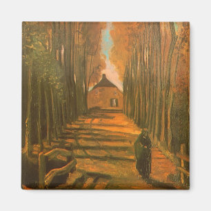 Aimant Vincent van Gogh - Allée de peupliers en automne