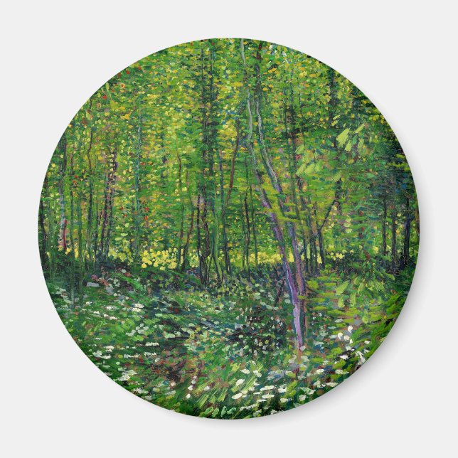 Aimant Vincent Van Gogh Arbres Et Sous-Croissance (Devant)