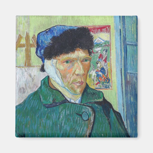 Aimant Vincent van Gogh - Autoportrait à l'oreille bandée (Devant)