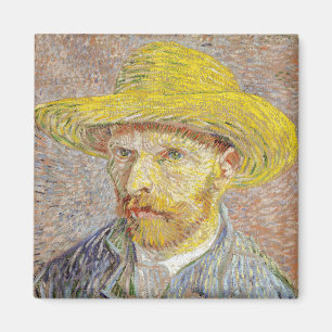 Aimant Vincent van Gogh - Autoportrait au chapeau de pail