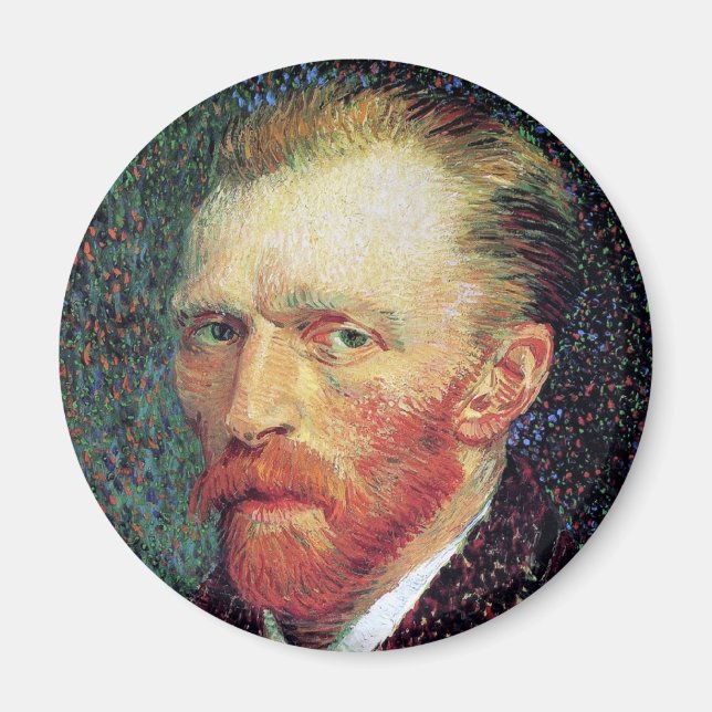 Aimant Vincent Van Gogh - Autoportrait de style pointilli (Devant)