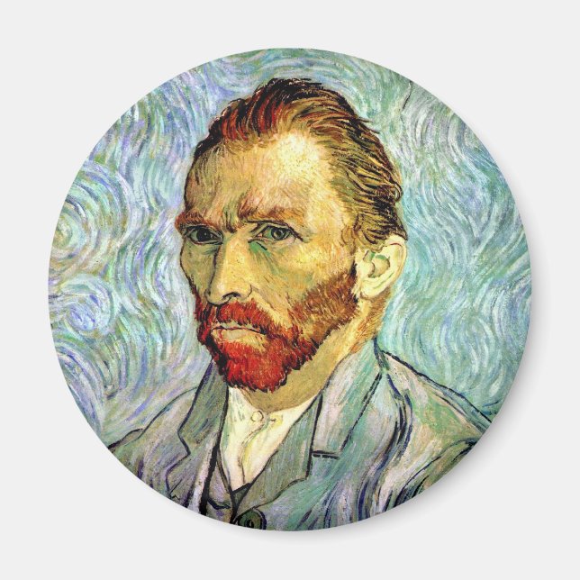Aimant Vincent Van Gogh - Autoportrait vert Beaux-Arts (Devant)
