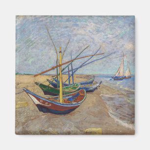 Aimant Vincent van Gogh - Bateaux de pêche sur la plage
