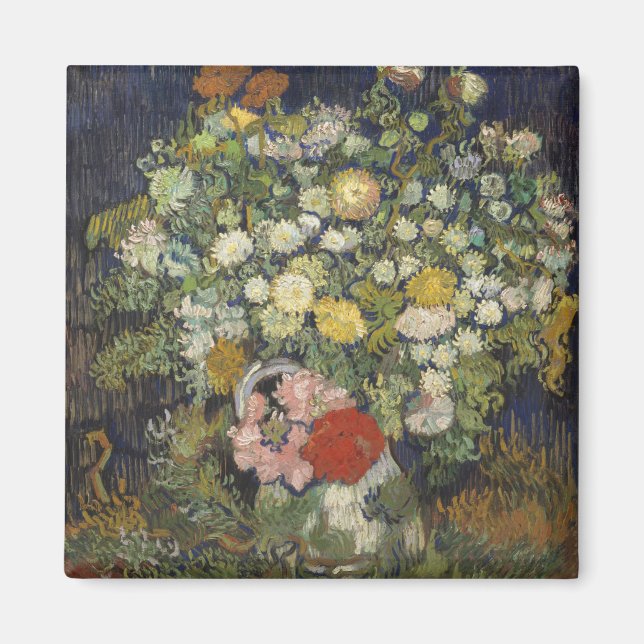 Aimant Vincent Van Gogh | Bouquet of Flowers dans un vase (Devant)