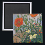 Aimant Vincent van Gogh - Butterflies and Poppies<br><div class="desc">Butterflies and Poppies - Vincent van Gogh,  Oil on Canvas,  1890</div>