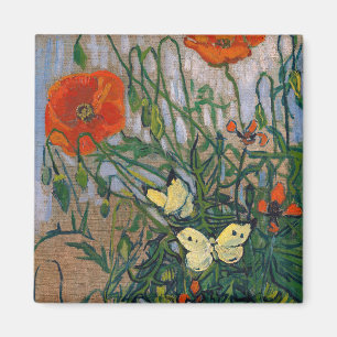 Aimant Vincent van Gogh - Butterflies and Poppies