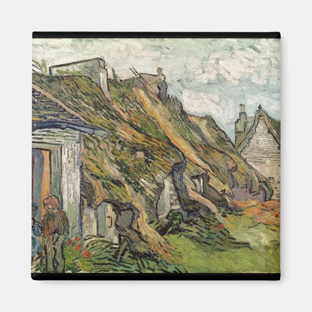 Aimant Vincent van Gogh | Chalets à chaume en Chaponval (Devant)