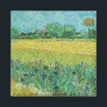 Aimant Vincent van Gogh - Champ avec Iris près d'Arles<br><div class="desc">Champ avec Irises près d'Arles / Vue d'Arles avec Irises dans l'avant-plan - Vincent van Gogh,  Huile sur toile,  1888</div>