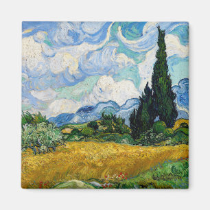 Aimant Vincent Van Gogh - Champ de blé avec cyprès