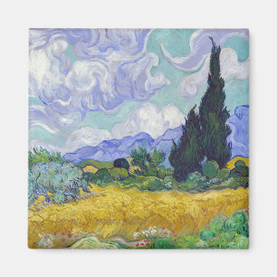 Aimant Vincent Van Gogh - Champ de blé avec cyprès