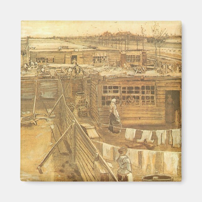 Aimant Vincent van Gogh - Chantier de charpentier et buan (Devant)