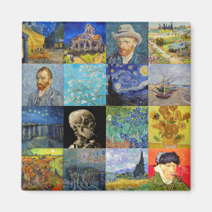 Aimant Vincent van Gogh - chefs-d'oeuvre Mosaic Patchwork