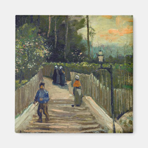 Aimant Vincent van Gogh - Chemin en pente à Montmartre