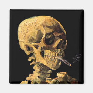 Aimant Vincent Van Gogh - Crâne à la cigarette allumée