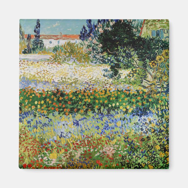 Aimant Vincent van Gogh - Flower Garden (Devant)