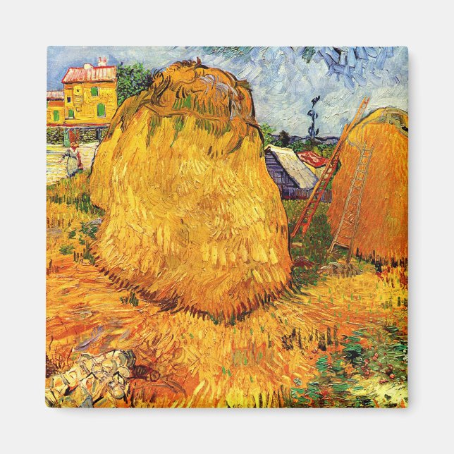 Aimant Vincent Van Gogh - Haystacks en Provence (Devant)