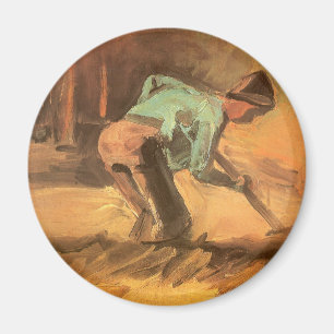 Aimant Vincent van Gogh - Homme penché avec un bâton ou u