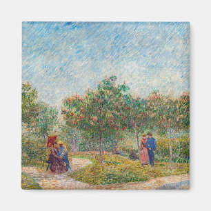 Aimant Vincent van Gogh - Jardin à Montmarte avec amoureu