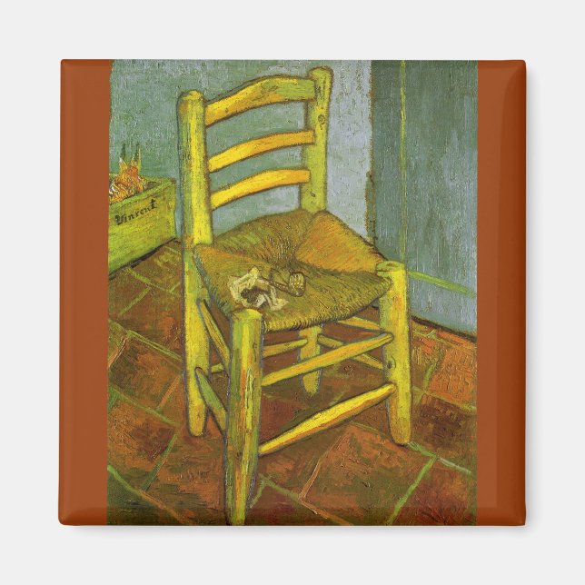 Aimant Vincent van Gogh - La chaise de Vincent avec son t (Devant)