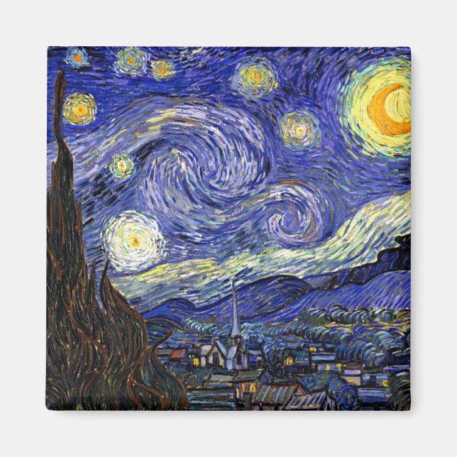 Aimant Vincent Van Gogh - La Nuit étoilée Beaux-Arts (Devant)