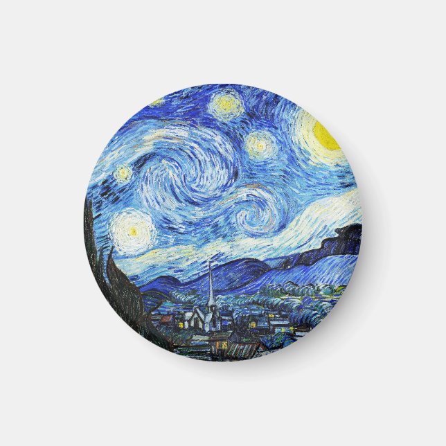 Aimant Vincent Van Gogh, le tableau La Nuit étoilée (Devant)