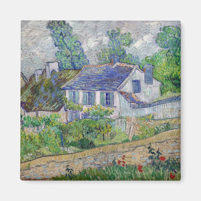 Aimant Vincent van Gogh - Maisons à Auvers (Devant)
