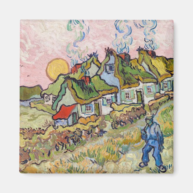 Aimant Vincent van Gogh - Maisons et Personnage  (Devant)
