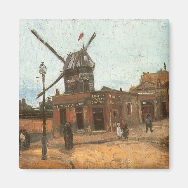 Aimant Vincent van Gogh - Moulin de la Galette, Windmill (Devant)