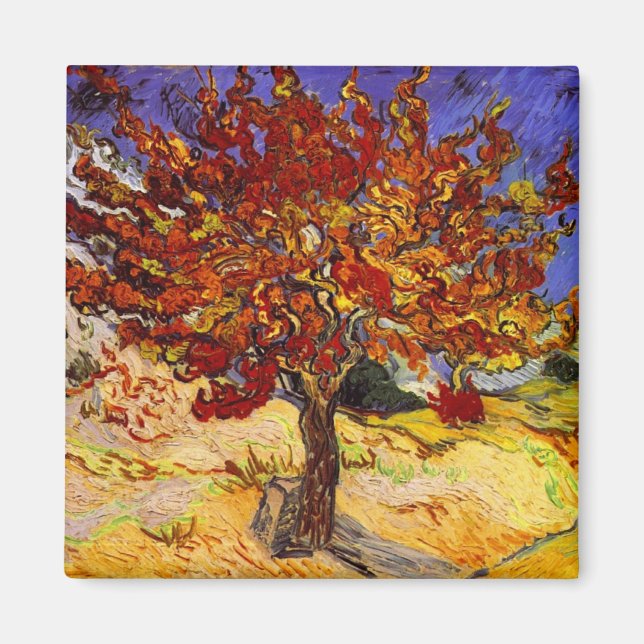 Aimant Vincent Van Gogh Mulberry Tree Fine Art Painting (Devant)