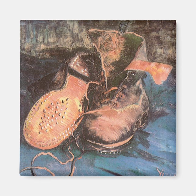Aimant Vincent van Gogh - Nature morte avec une paire de  (Devant)