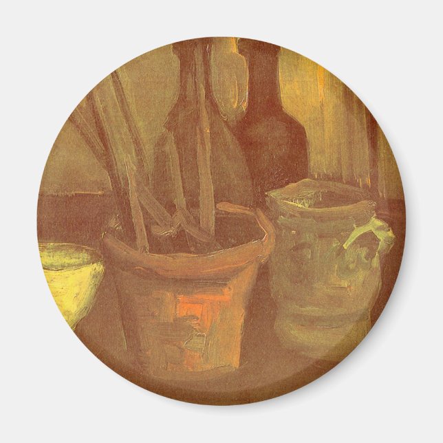 Aimant Vincent van Gogh - Nature morte Pinceaux dans un p (Devant)