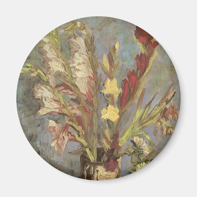 Aimant Vincent van Gogh - Nature morte Vase avec Glaïeuls (Devant)
