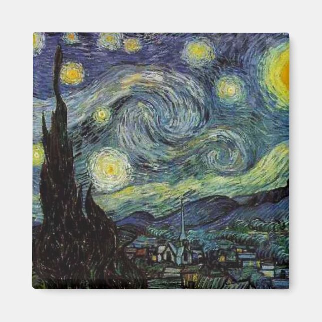 Aimant Vincent van Gogh - Nuit étoilée (Devant)