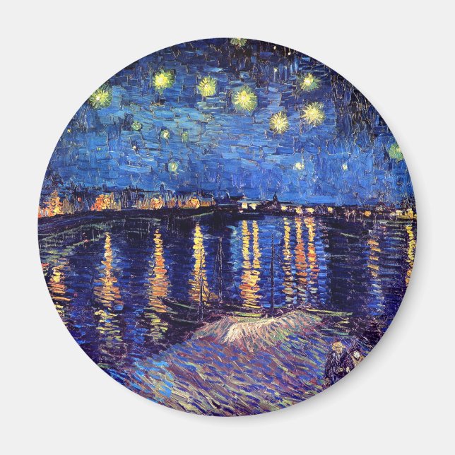 Aimant Vincent Van Gogh - Nuit étoilée Sur Le Rhône (Devant)
