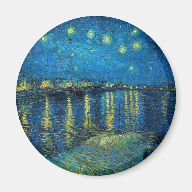 Aimant Vincent Van Gogh Nuit étoilée sur le Rhône (Devant)