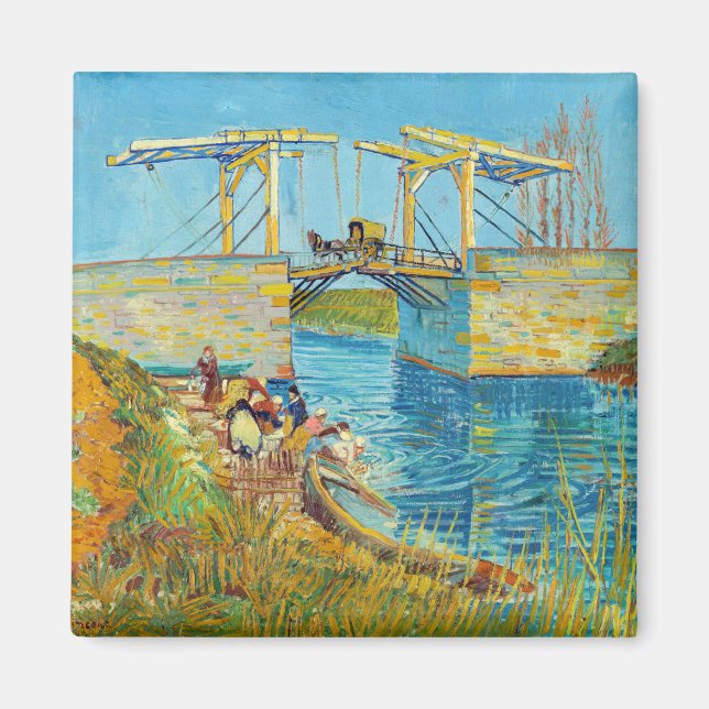 Aimant Vincent van Gogh - Pont Langlois à Arles #1 (Devant)