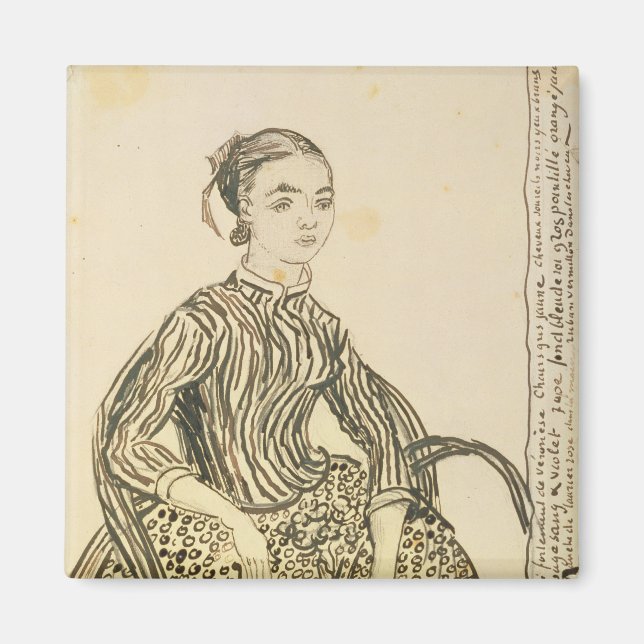 Aimant Vincent van Gogh | Portrait d'une jeune fille, 188 (Devant)