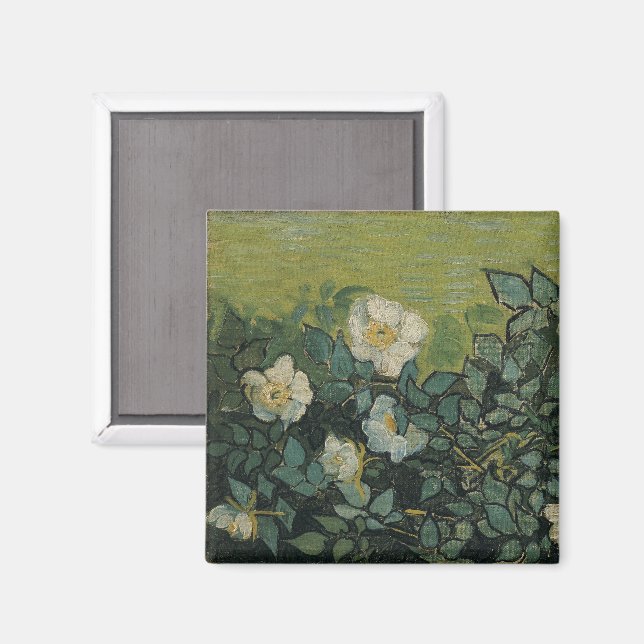 Aimant Vincent van Gogh - Roses sauvages (Recto/Verso)