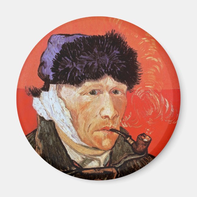 Aimant Vincent Van Gogh - Self Portrait With Bandaged Ear (Devant)