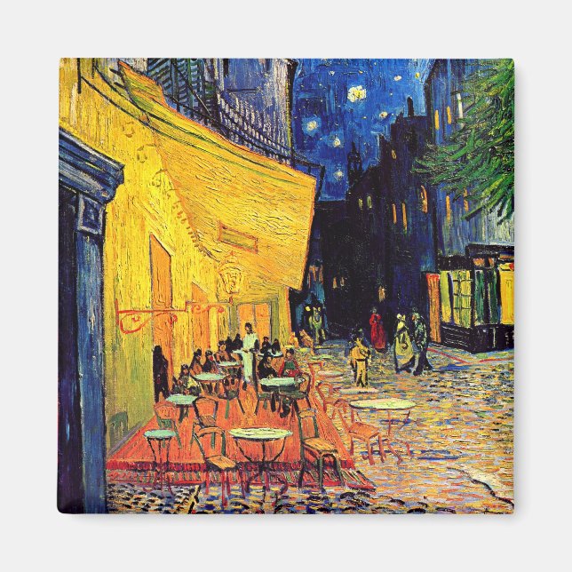 Aimant Vincent Van Gogh - Terrasse de café la nuit Beaux- (Devant)