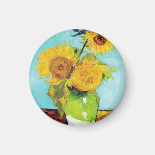 Aimant Vincent Van Gogh Trois tournesols dans un vase