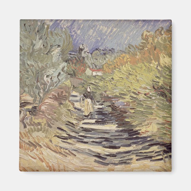 Aimant Vincent van Gogh | Une route à Saint-Rémy (Devant)