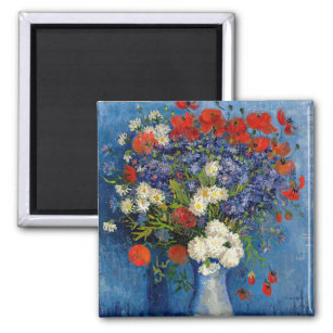 Aimant Vincent van Gogh - Vase avec Cornflowers & Poppies