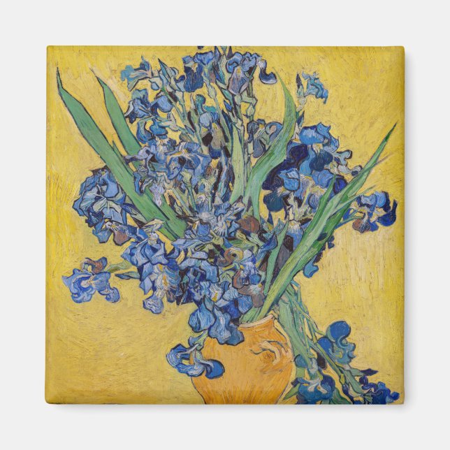 Aimant Vincent van Gogh - Vase avec iris (Devant)