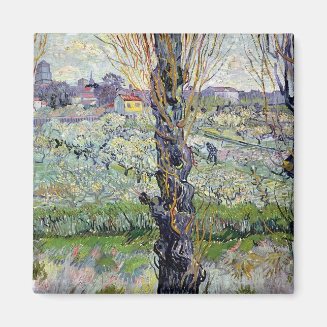 Aimant Vincent van Gogh | Vue d'Arles, 1889 (Devant)