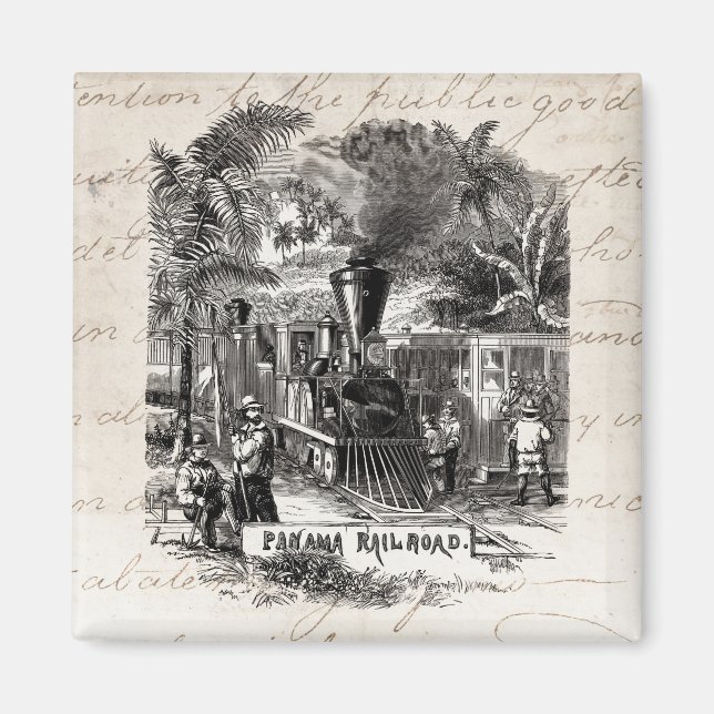 Aimant Vintage 1800 Panama Canal Modèle ferroviaire (Devant)