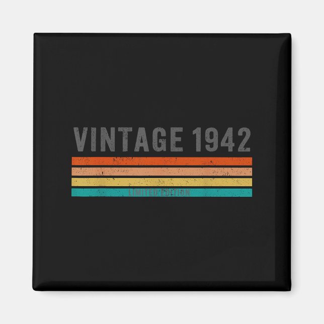 Aimant Vintage 1942 Limited Edition - 83rd Birthday Gift  (Devant)
